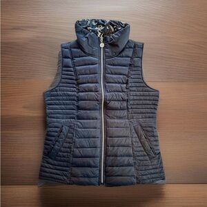 Nautica Womens Reversible NYLON Puffer Vest Navy Blue - Size Medium